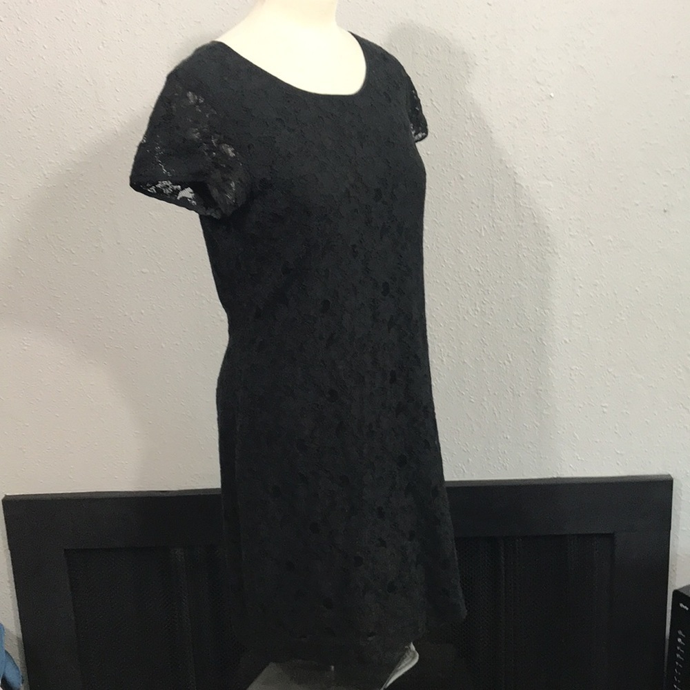 Banana Republic Round Neck Black Lace Sheath Dress - Picture 2 of 10